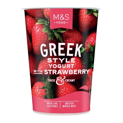 M&S Greek Style Yogurt with Strawberry