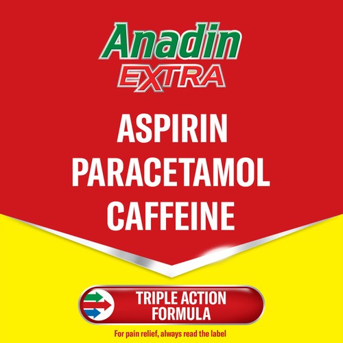 Anadin Extra Aspirin, Paracetamol, & Caffeine Caplets, 16s