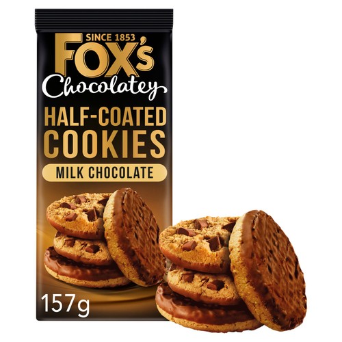 Fox's Biscuits Half Coated Milk Chocolate Cookies