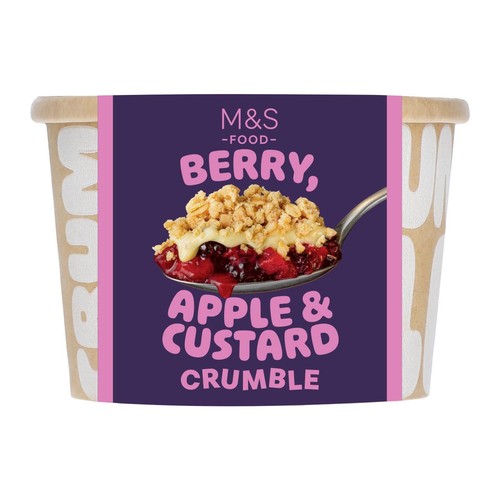 Blackberry, Apple, Cherry & Custard Crumble Pot