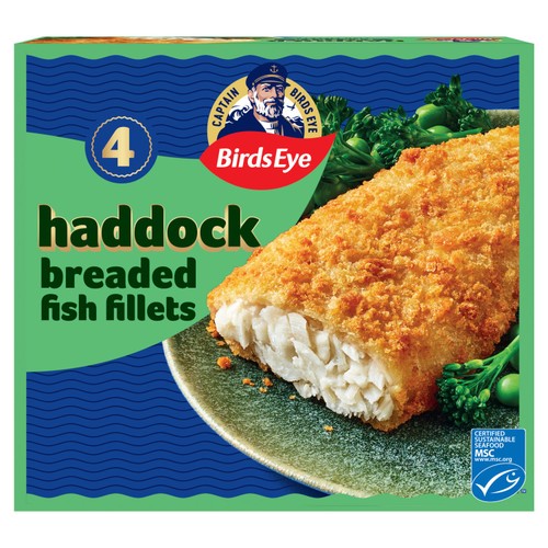 Birds Eye 4 MSC Breaded Haddock Fish Fillets