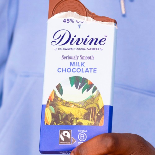 Divine 45% Cocoa Milk Chocolate Bar