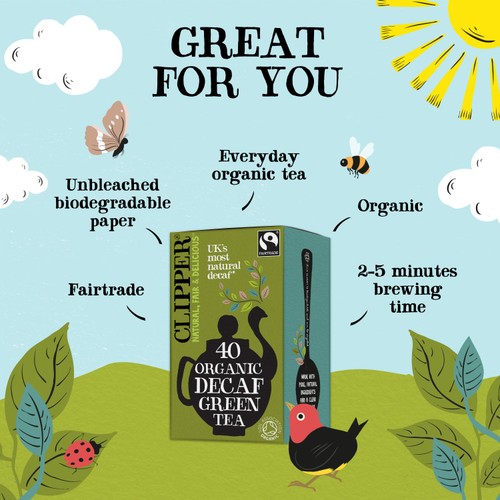 Clipper Organic & Fairtrade Decaffeinated Green Tea