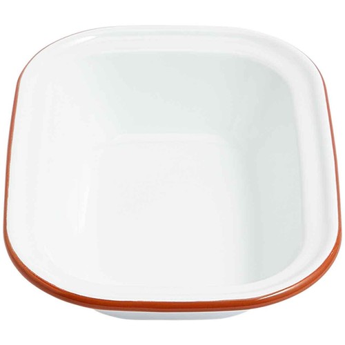 M&S Enamel 24cm Pie Dish, White