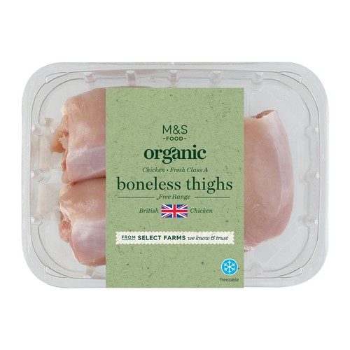 M&S Organic 3 British Chicken Thigh Fillets