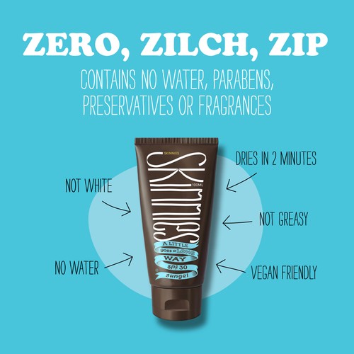 Skinnies SPF 30 Sunscreen Sungel, Vegan