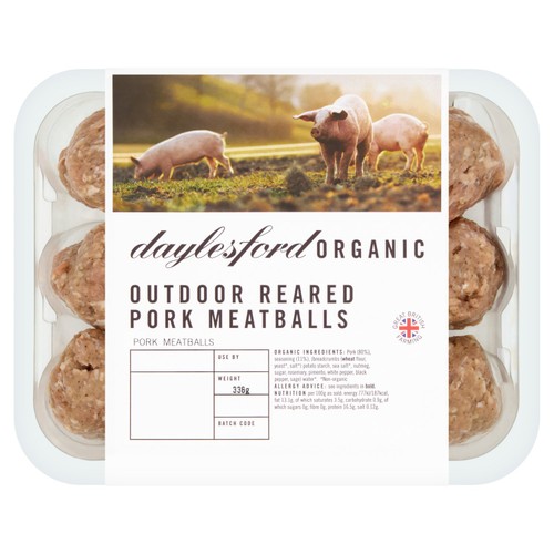 Daylesford Organic 12 Outdoor Reared Pork Meatballs