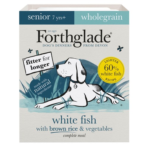 Forthglade Senior Natural Brown Rice Wet Dog Food White Fish 7 yrs+