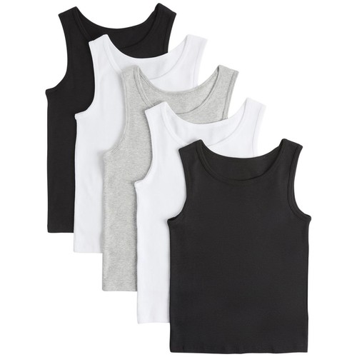 M&S Vests, 7-8 Y, Black Mix