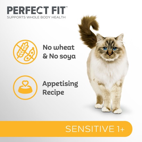Perfect Fit Advanced Nutrition Sensitive Complete Dry Cat Food Turkey 