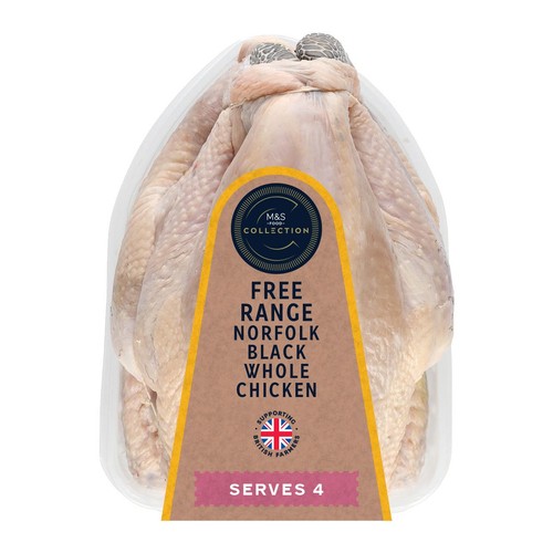M&S Collection Free Range Norfolk Black Whole Chicken