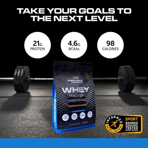 H&B Precision Engineered Whey Protein Powder Chocolate