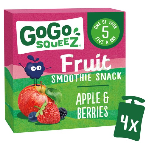 GoGo squeeZ Fruit Smoothie Snack Apple & Berries