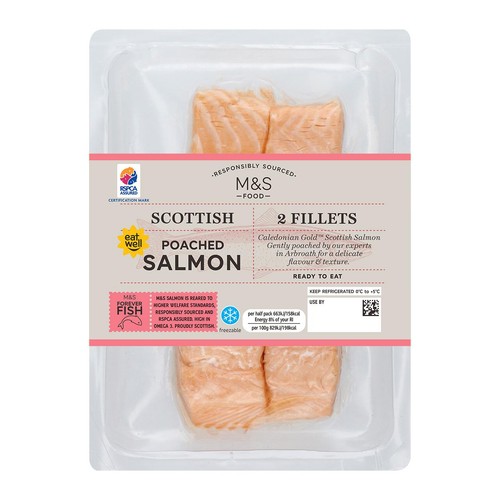 M&S 2 Scottish Poached Salmon Fillets