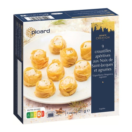 Picard 9 Christmas Scallops and Citrus wrapped in Filo Pastry Frozen