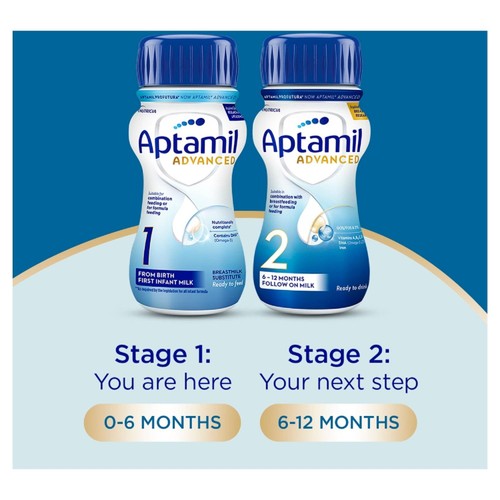 Aptamil Advanced 1 First Infant Baby Milk Formula Liquid from Birth