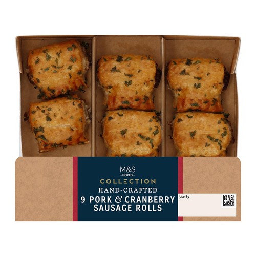 M&S Collection 9 Pork & Cranberry Sausage Rolls