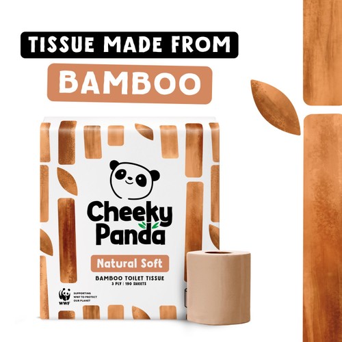 The Cheeky Panda Natural Colour Bamboo Toilet Tissue