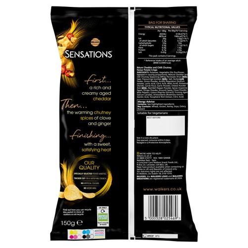 Walkers Sensations Mature Cheddar Cheese & Chilli Crisps