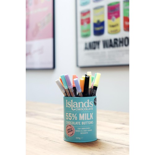 Islands Chocolate 55% Milk Chocolate Button Tin