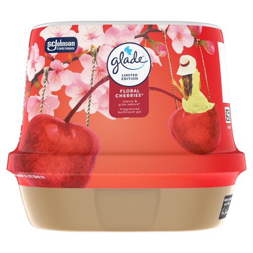 Glade Bathroom Gel Air Freshener Floral Cherries 180g