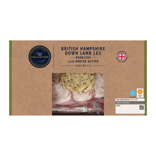  M&S Hampshire Down Boneless Lamb Leg with Mint Butter