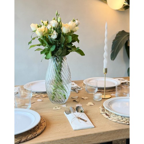 M&S Medium Swirl Glass Vase