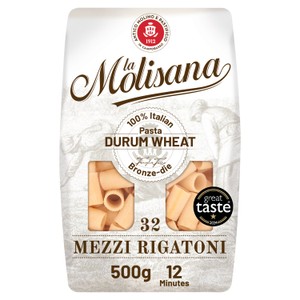 La Molisana Wholewheat Mezzi Half Rigatoni Pasta No.32