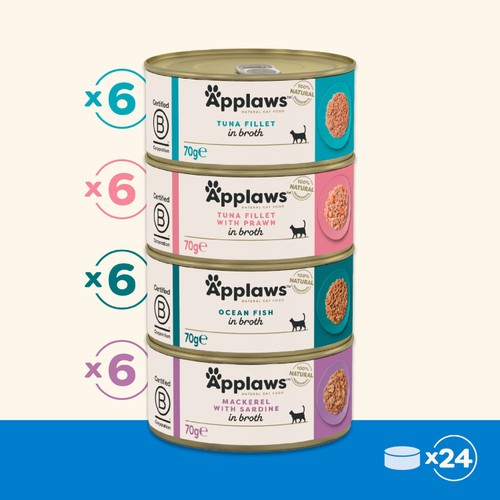 Applaws Cat Tin Fish Selection in Broth Multipack