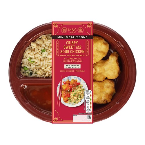 M&S Crispy Sweet and Sour Chicken with Egg Fried Rice Mini Meal