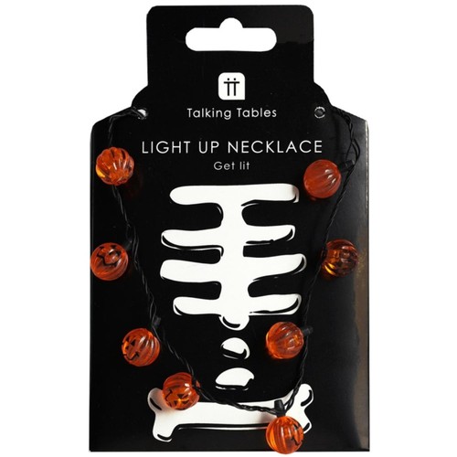 Talking Tables Pumpkin LED Necklace