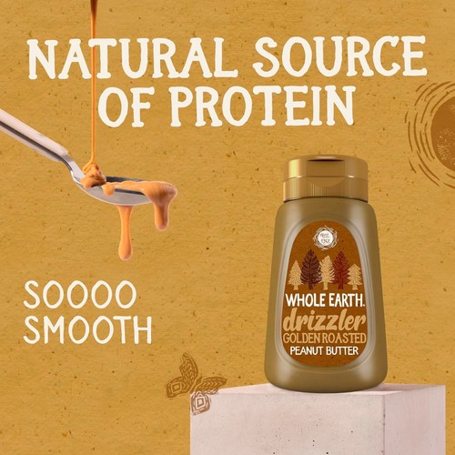 Whole Earth Drizzler Golden Roasted Peanut Butter