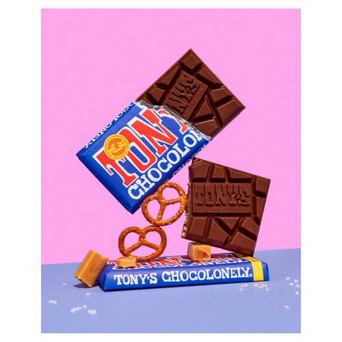 Tony's Chocolonely Dark Milk Chocolate Pretzel Toffee 42%