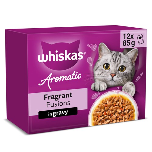 Whiskas 1+ Wet Cat Food Pouches Aromatic Fusion in Gravy