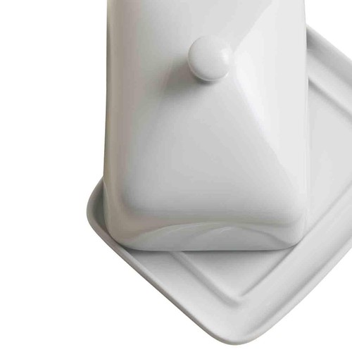 M&S Maxim Butter Dish, White
