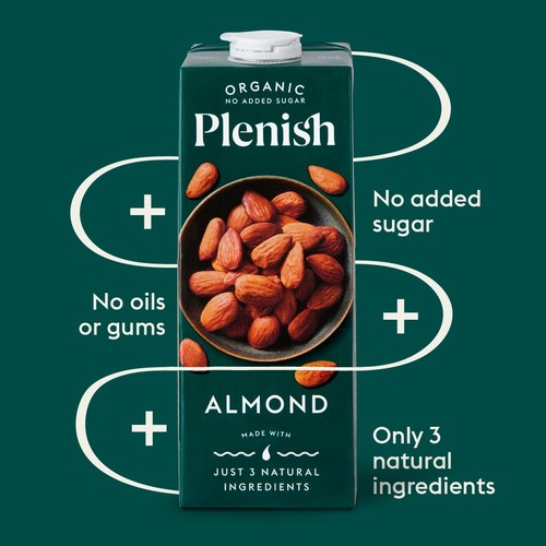 Plenish Organic Almond Unsweetened Drink Long Life