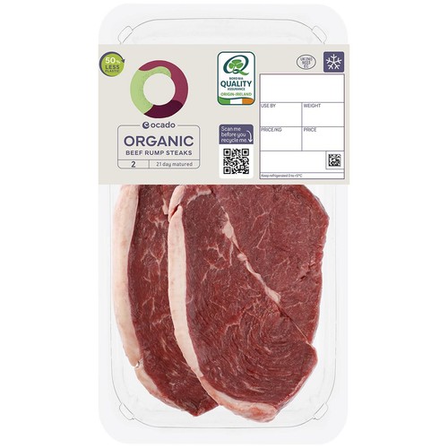 Ocado Organic 2 Beef Rump Steaks