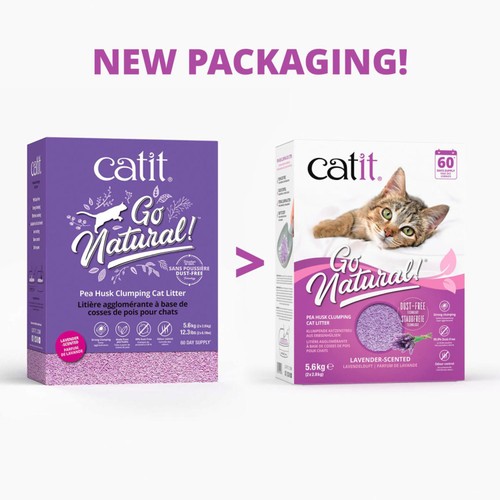 Catit Go Natural Pea Husk Litter, Lavender
