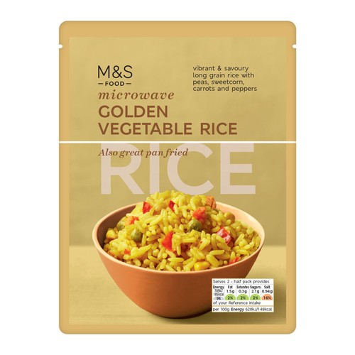 M&S Microwave Golden Vegetable Rice