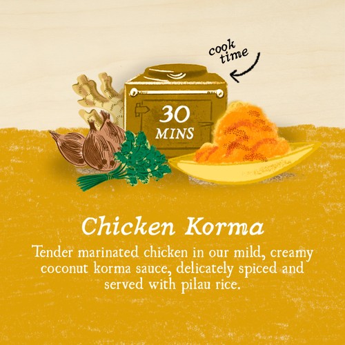 Charlie Bighams Chicken Korma & Pilau Rice for 1