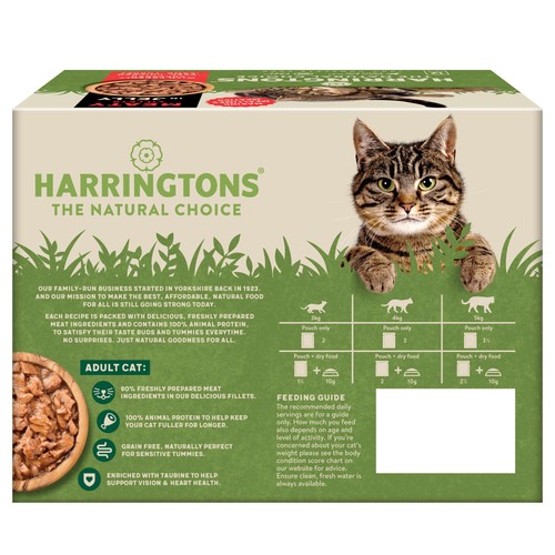 Harringtons Adult Wet Cat Food Meat in Jelly Multipack