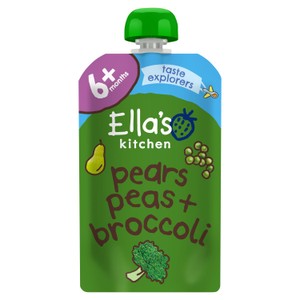 Ella's Kitchen Organic Pears, Peas & Broccoli Baby Food Pouch 4+ Months 120g