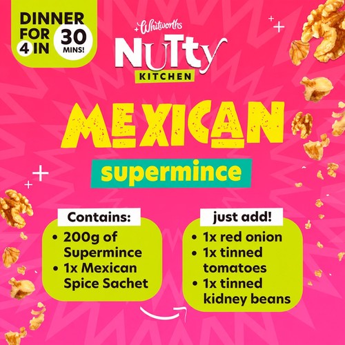 Whitworths Nutty Kitchen Plant Based Mexican Mince