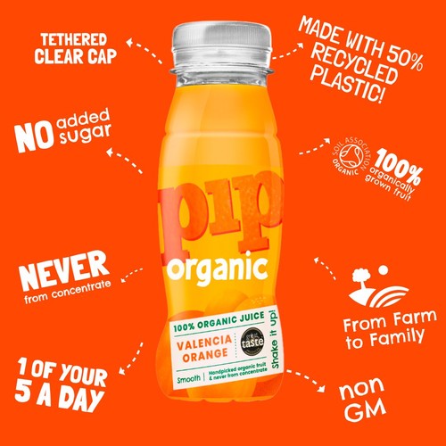 Pip Organic Valencia Orange Juice Ocado