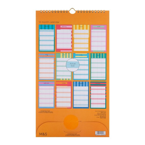 M&S Stripe Medium Calendar