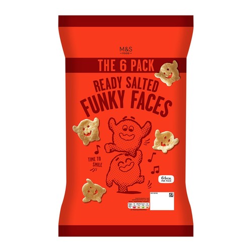 M&S Ready Salted Funky Faces Multipack