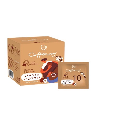 Coffeeway Vanilla Hazelnut Single Serve Flavoured Coffee Bags