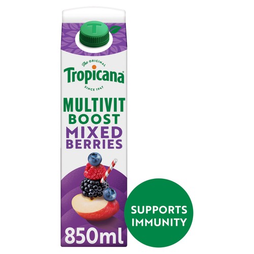 Tropicana Mixed Berries Multivit Boost Ocado