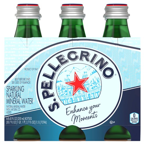 San Pellegrino Sparkling Natural Mineral Water Glass