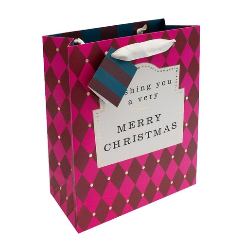 Caroline Gardner Pink Diamond "Merry Christmas" Bag